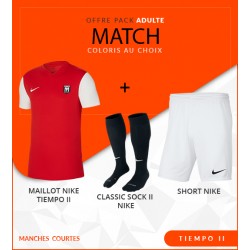 OFFRE PACK MATCH ADULTE TIEMPO II MANCHES COURTES