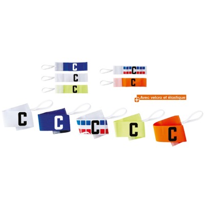 12 Pièces Brassard Capitaine Foot: Rouge Et Bleu Capitaine, Pour