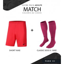 Pack Match Nike – Short et Bas Park III Homme