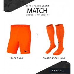 Pack Match Nike – Short et Bas Park III Enfants