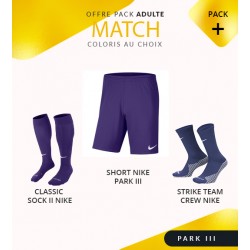 Pack Match Nike – Short et Bas Park III Homme